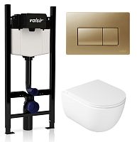 Комплект унитаза с инсталляцией VALSIR KIT VSMG 7334 Slim